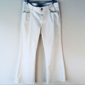 Cabi White Wide Leg Jeans 12